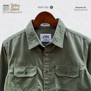Áo Sơ Mi Túi Hộp Vintage - ảnh 4