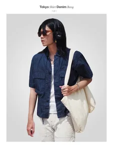 Áo Sơ Mi Boxy Tokyo Reetro Denim Tay Ngắn - ảnh 8