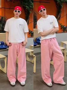 Quần Kaki Jeans Dài Ống Rộng Basic - ảnh 3