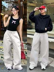 Quần Kaki Ống Rộng Dancer màu Be Xám