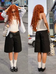 Quần Short Jeans Ống Rộng Reetro Sky Unisex - ảnh 5
