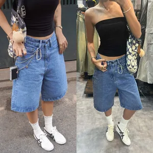 Quần Short Jeans Ống Rộng Reetro Sky Unisex - ảnh 6