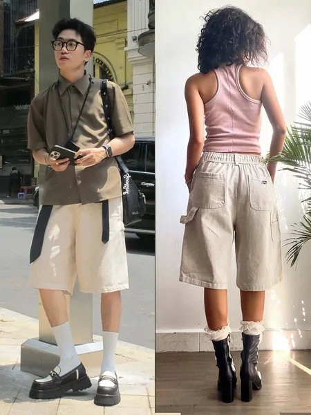 Quần Short Kaki Lửng Reetro Carpenter Unisex
