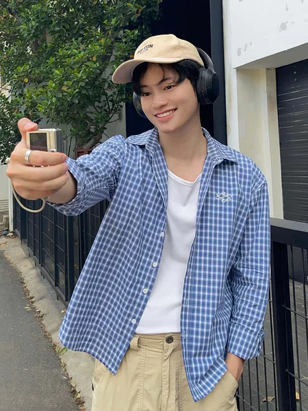 Áo Sơ Mi Kẻ Caro Dài Tay Reetro Captain