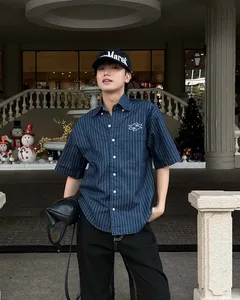 Áo Sơ Mi Osaka Basic Reetro Denim Tay Ngắn - ảnh 4